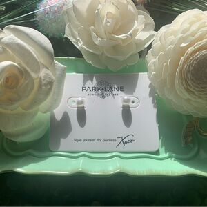 Park Lane Freshwater White Pearl Stud Earrings